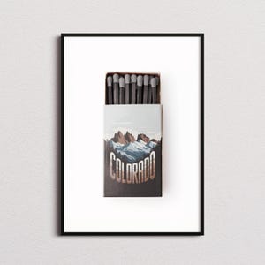 Colorado Matchbox Print, Colorado Print, Colorado Poster, Colorado Wall Art, Colorado Art Print, Colorado Gifts