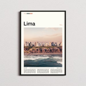 Impressão de Lima, pôster de Lima, arte de parede de Lima, impressão de arte do Peru, foto de Lima