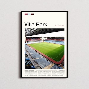 Villa Park Stadium Print, Aston Villa Gifts, Aston Villa Fan, Aston Villa Poster, Aston Villa Print, Villa Park, Villa Gifts