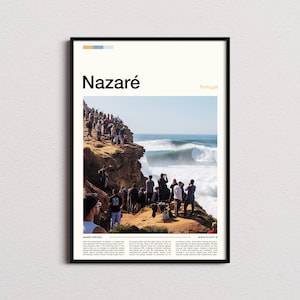 Nazaré Print, Nazaré Poster, Nazaré Wall Art, Portugal Art Print, Nazaré Photo, Big Surf Prints