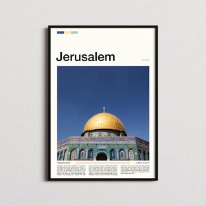 Impresión de Jerusalén, póster de Jerusalén, arte mural de Jerusalén, impresión artística de Israel, foto de Jerusalén, regalos de Jerusalén