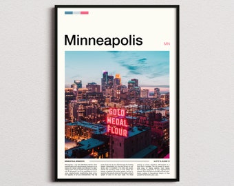 Minneapolis Print, Minneapolis Poster, Minneapolis Wall Art, Minnesota Art Print, Minneapolis Photo