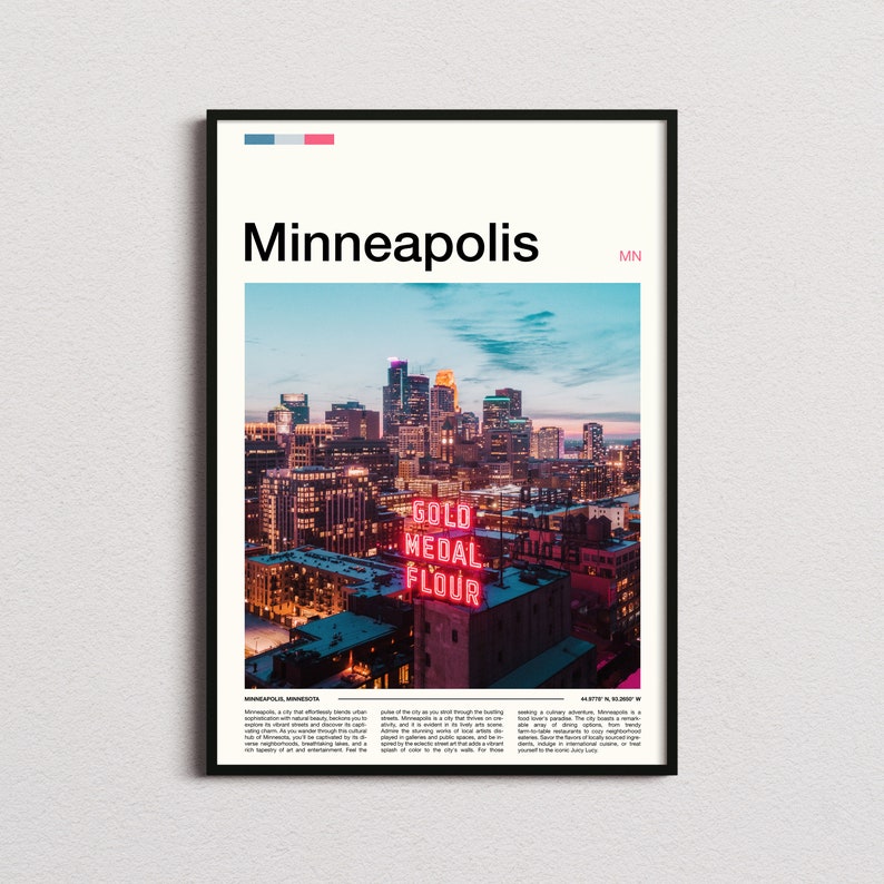 Minneapolis Print, Minneapolis Poster, Minneapolis Wall Art, Minnesota Art Print, Minneapolis Photo image 1
