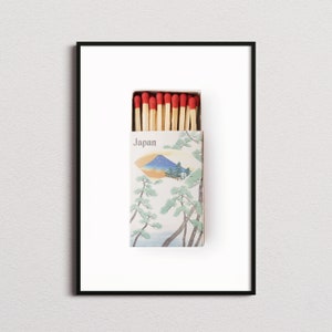 Vintage Japan Matchbox Print, Japan Print, Japan Poster, Japan Wall Art, Japan Art Print, Vintage Japanese Art, Vintage Japanese Print