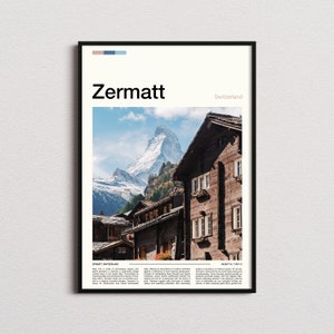 Zermatt Print, Zermatt Poster, Zermatt Wandkunst, Zermatt Art Print, Zermatt Foto, Ski Resort Print, Skiing Prints