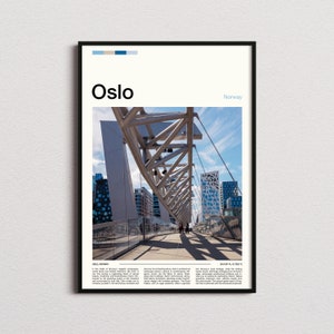 Oslo Druck, Oslo Poster, Oslo Wandkunst, Norwegen Kunstdruck, Oslo Foto