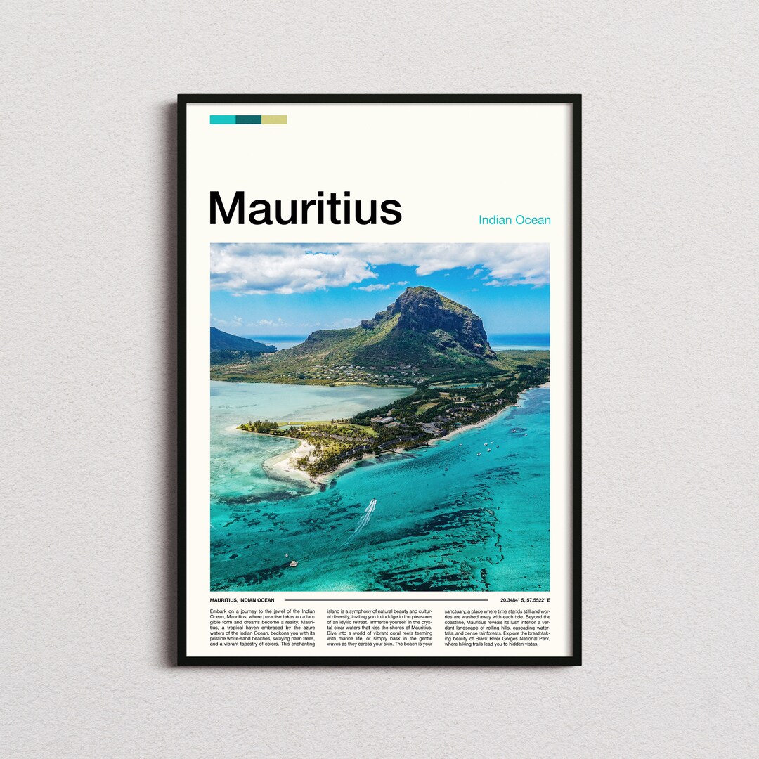 Mauritius Print, Mauritius Poster, Mauritius Wall Art, Mauritius Art Print, Mauritius Photo Etsy