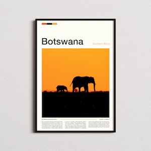 Botswana Print, Botswana Poster, Botswana Wall Art, Botswana Art Print, Botswana Photo