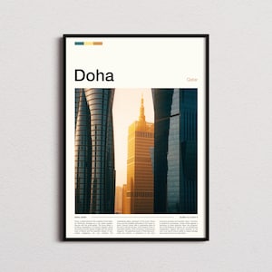 Doha Print, Doha Poster, Doha Wall Art, Doha Art Print, Doha Photo, Traveler Gifts, Travel Poster