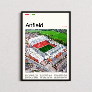 Anfield Print, Liverpool FC Gifts, Liverpool Poster, Liverpool FC Print, Liverpool Football Club Poster, Liverpool Fan Gift, LFC Gifts