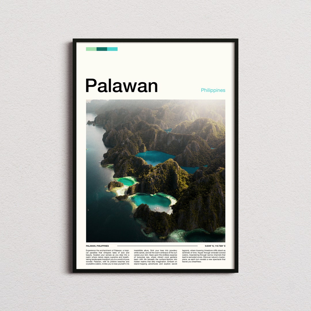 Palawan Print, Palawan Poster, Palawan Wall Art, Philippines Art Print