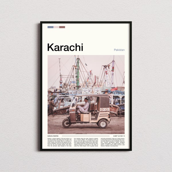 Karachi Print, Karachi Poster, Karachi Wall Art, Pakistan Art Print, Karachi Photo, Karachi Gifts
