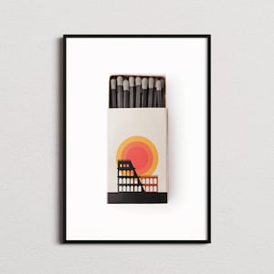 Vintage Colosseum Matchbox Print, Colosseum Print, Colosseum Poster, Rome Print, Rome Poster, Rome Art, Vintage Art, Retro Art