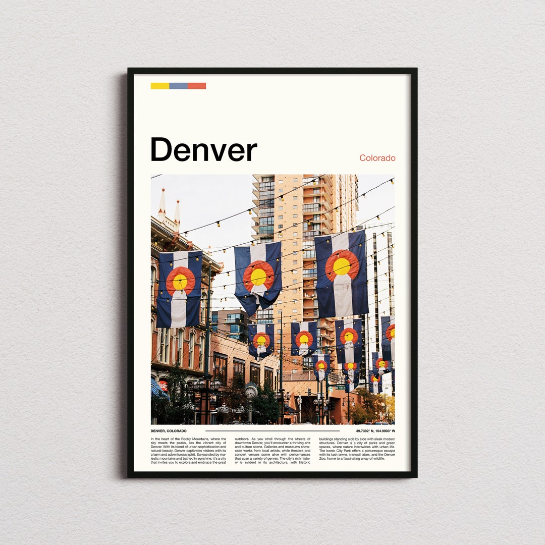 Denver Print, Denver Poster, Denver Wall Art, Denver Art Print, Denver ...
