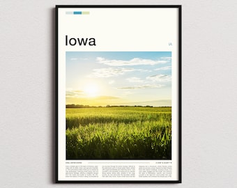 Iowa Print, Iowa Poster, Iowa Wall Art, Iowa Art Print, Iowa Photo