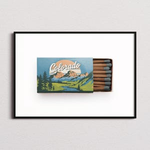Colorado Matchbox Print, Colorado Print, Colorado Poster, Colorado Wall Art, Colorado Art Print, Colorado Gifts