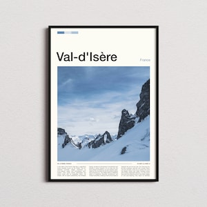 Val-d’Isère Druck, Val-d’Isère Poster, Val-d’Isère Wandkunst, Val-d’Isère Kunstdruck, Val-d’Isère Foto, Wintersportort Drucken, Ski fahren