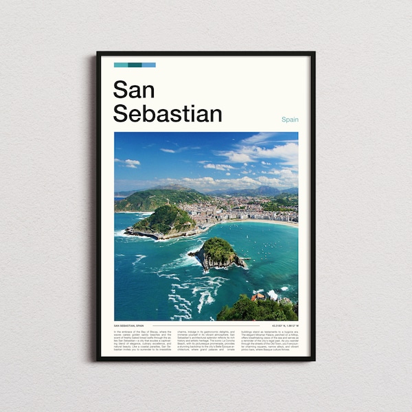 San Sebastian Print, San Sebastian Poster, San Sebastian Wall Art, Spain Art Print, San Sebastian Photo