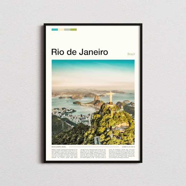 Impresión de Río de Janeiro, Cartel de Río de Janeiro, Arte de la pared de Río de Janeiro, Impresión de arte de Brasil, Foto de Río de Janeiro