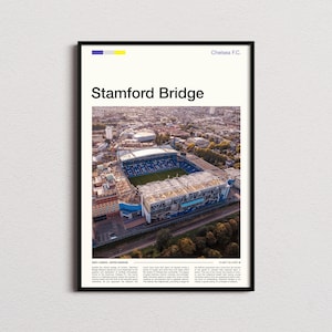 Stamford Bridge Stadium Print, Chelsea FC Gifts, Stamford Bridge Stadium Poster, Stamford Bridge Stadium Wall Art, Chelsea FC Gifts