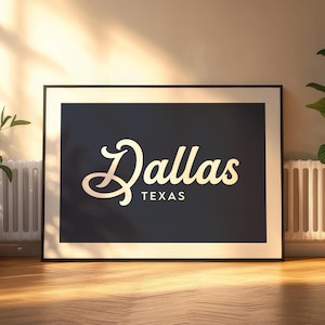 Dallas Print, Dallas Poster, Dallas Wall Art, Dallas Art Print, Texas Print, Texas Wall Art, Texas Poster