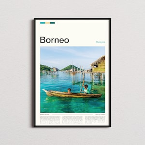 Borneo Print, Borneo Poster, Borneo Wall Art, Borneo Art Print, Borneo Photo, Borneo Gifts