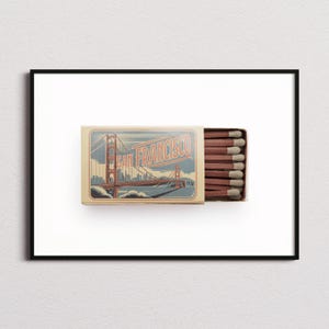 San Francisco Matchbox Print, San Francisco Print, San Francisco Poster, San Francisco Wall Art, San Francisco Art Print
