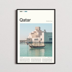 Qatar Print, Qatar Poster, Qatar Wall Art, Qatar Art Print, Qatar Photo, Traveler Gifts, Travel Poster