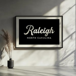 Raleigh Print, Raleigh Poster, Raleigh Wall Art, Raleigh Art Print, North Carolina Print, North Carolina Wall Art, North Carolina Poster