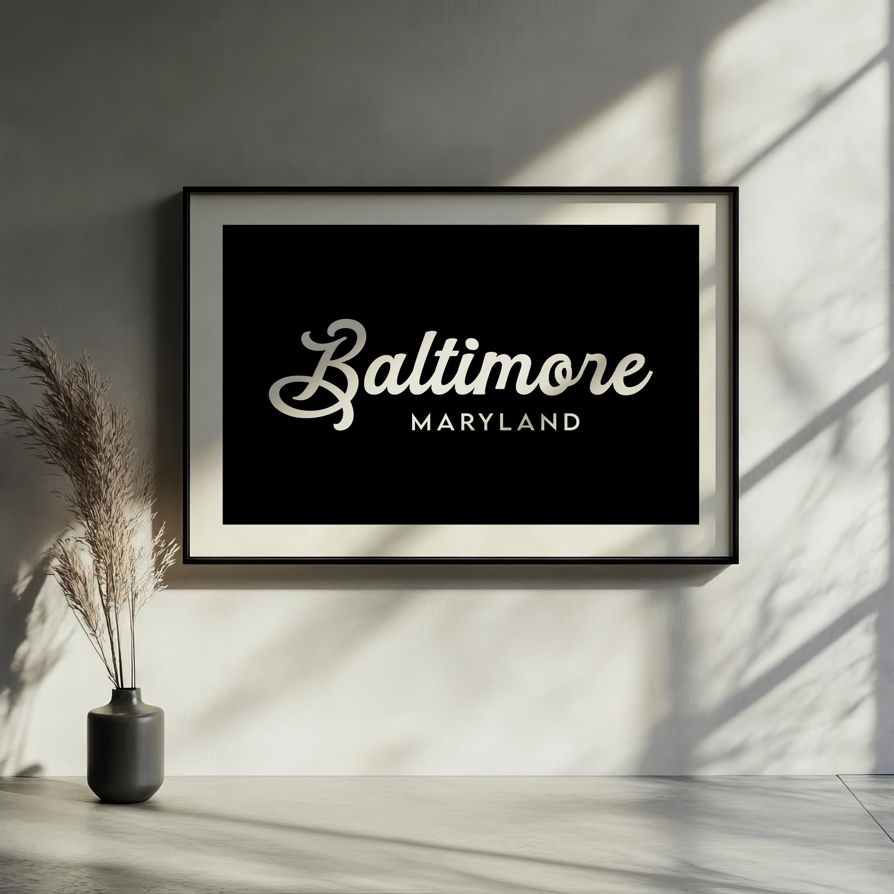 Baltimore Print, Baltimore Poster, Baltimore Wall Art, Baltimore Art Print, Maryland Print, Maryland Wall Art, Maryland Poster