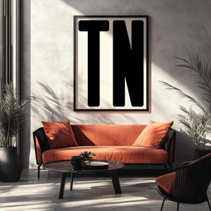 Tennessee Print, Tennessee Wall Art, Tennessee Poster, Tennessee Art Print, TN Print, TN Wall Art
