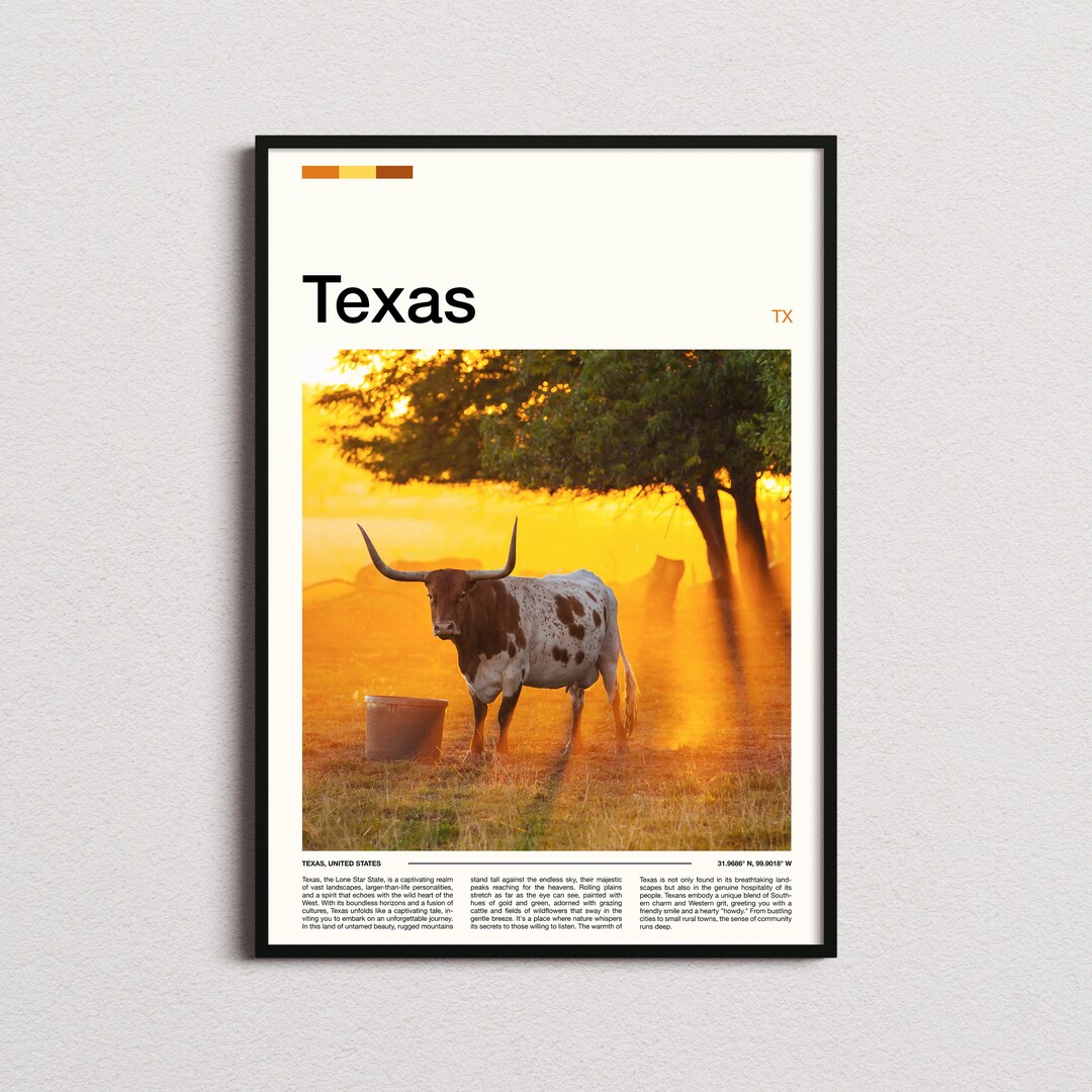 Texas Print, Texas Poster, Texas Wall Art, Texas Art Print, Texas Photo ...