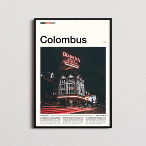 Columbus Print, Columbus Poster, Columbus Wall Art, Columbus Art Print, Columbus Photo