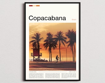 Copacabana Print, Brazil Poster, Copacabana Wall Art, Copacabana Art Print, Copacabana Photo, Copacabana Travel Gifts