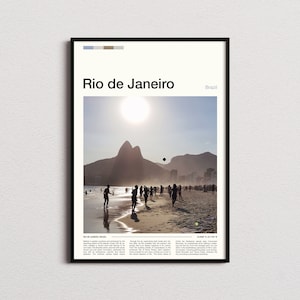 Rio de Janeiro-afdruk, Rio de Janeiro-poster, Rio de Janeiro-muurkunst, Brazilië-kunstafdruk, Rio de Janeiro-foto
