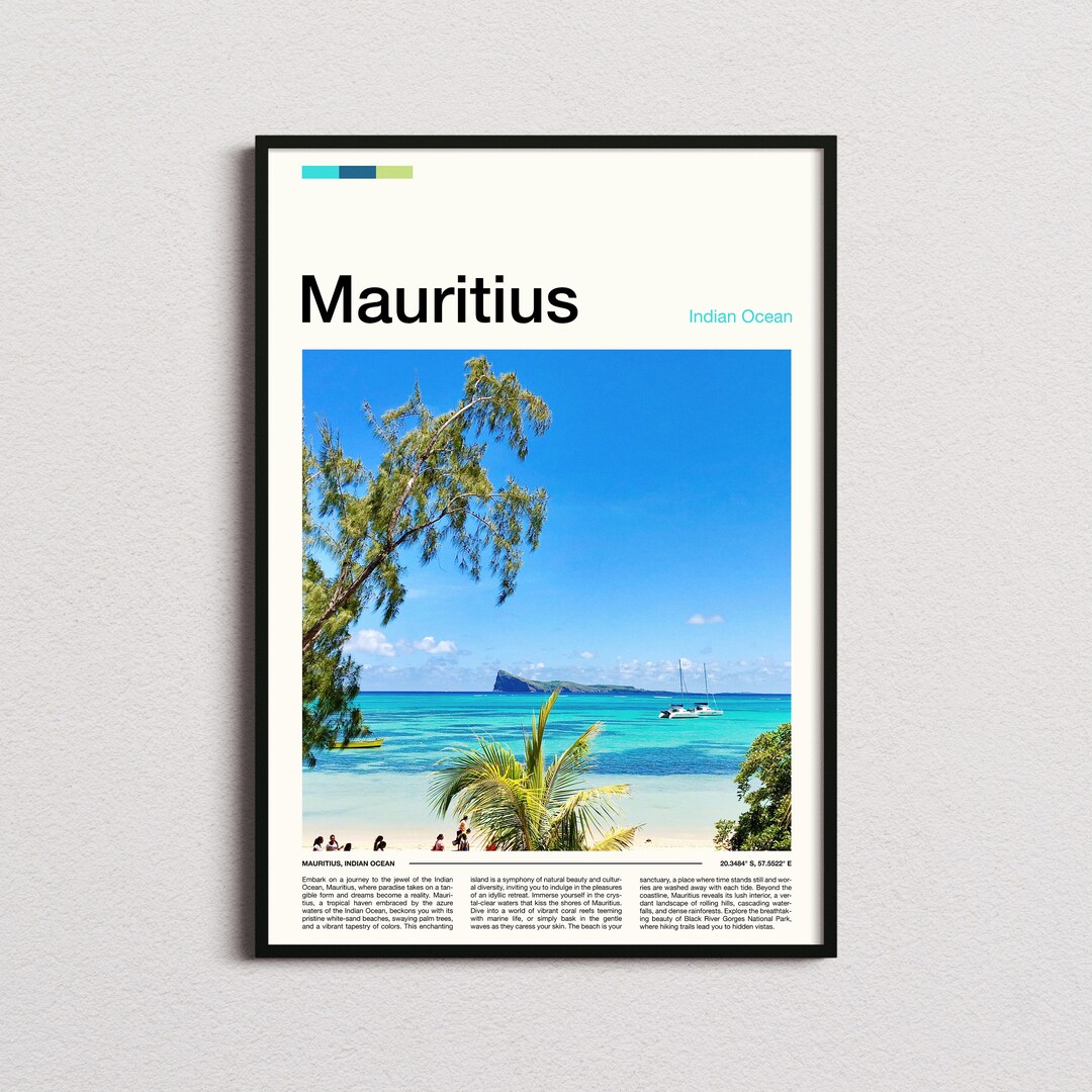 Mauritius Print Mauritius Poster Mauritius Wall Art Etsy