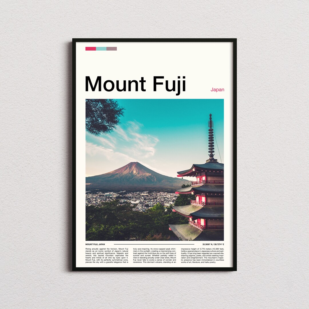 Mount Fuji Print, Mount Fuji Poster, Mount Fuji Wall Art, Japan Art ...