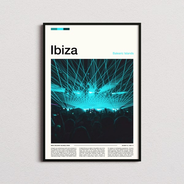 Impresión de Ibiza, Cartel de Ibiza, Arte de la pared de Ibiza, Impresión de arte de Ibiza, Foto de Ibiza