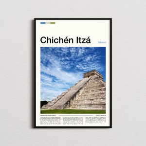 Chichen Itza Print, Chichen Itza Poster, Chichen Itza Wall Art, Mexico Art Print, Chichen Itza Photo