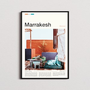 Impresión de Marrakech, póster de Marrakech, arte mural de Marrakech, impresión artística de Marruecos, fotografía de Marrakech