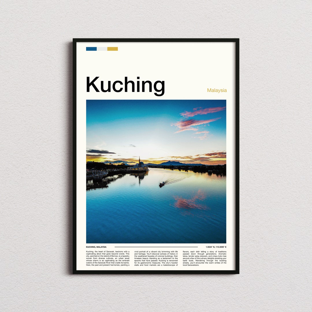 Kuching Print Kuching Poster Kuching Wall Art Malaysia Art Etsy UK