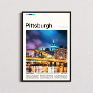 Pittsburgh Print, Pittsburgh Poster, Pittsburgh Wall Art, Pennsylvania Art Print, Pittsburgh Photo