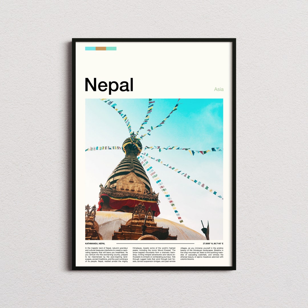 Nepal Print, Nepal Poster, Nepal Wall Art, Nepal Art Print, Nepal Photo