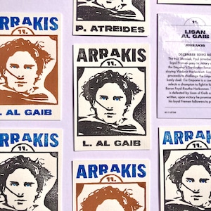 Paul Atreides / Lisan Al Gaib Dune Card - Carte de sport personnalisée Lino Print - Mensuel #11 - Dune Part 2 - Arrakis