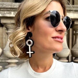 Clip On Earrings, Vintage Earrings, Statement Earrings, Charm Earrings, Mirror Earrings, Unpierced Ears, Gift for Her, Made in Greece.