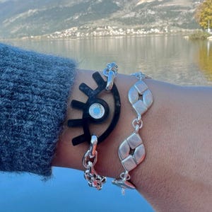 Evil Eye Bracelet for Women, Dainty Adjustable Protection Jewelry, Handmade Gold Bracelet, Spiritual Gift for Her, Minimalist Charm