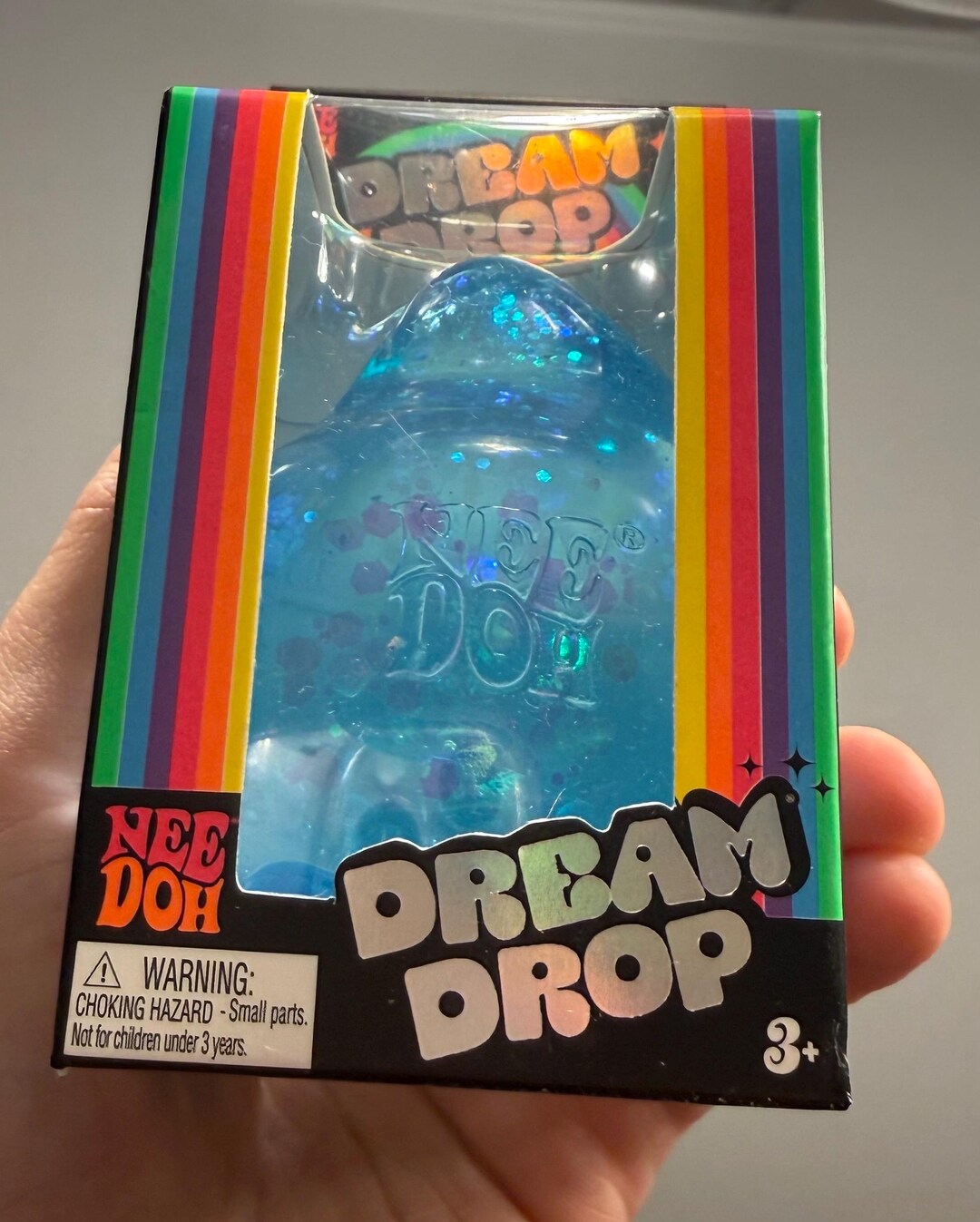 Needoh Splash NEEDOH Blue Dream Drop With Splash Stand Viral Squishy NEW in Box ...
