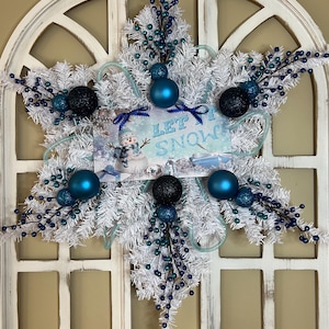 Let it Snow Winter Season Door and Wall Decor Snowflake