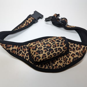 Cheetah Print Hands-Free Fitness Microphone Pack for Instructors - Stylish Waist Belt Carrier
