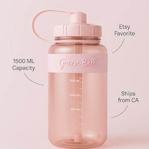 Macaron-waterfles van 1500 ml met riempje